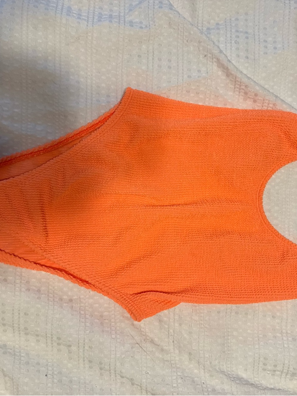 Great American Textured Orange One-Piece Swimsuit